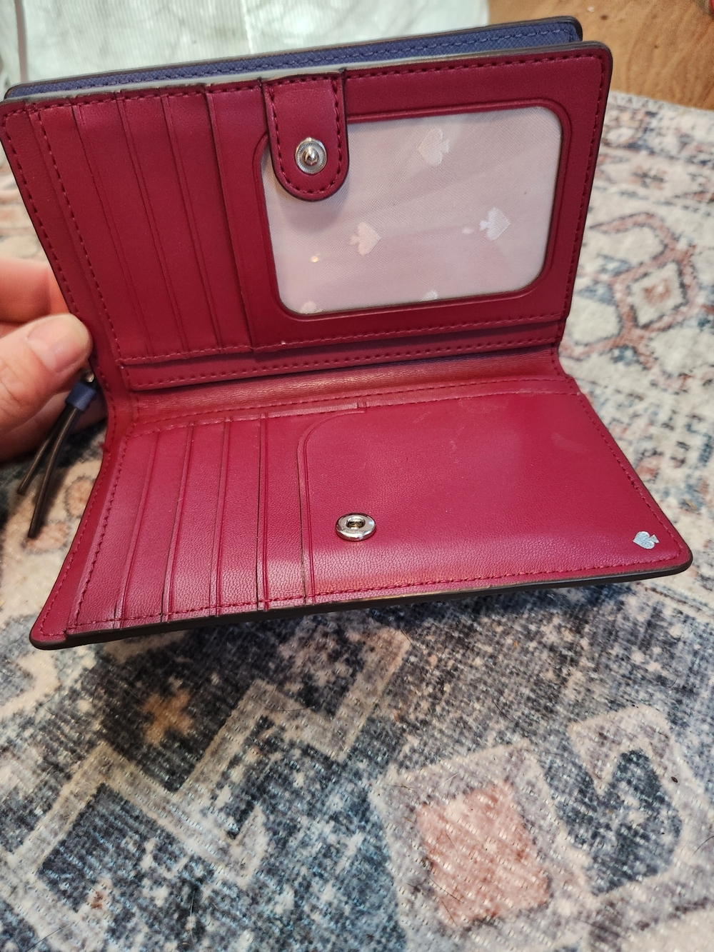 kate spade lilac and blue double-tone zip wallet - Picture 5 of 7